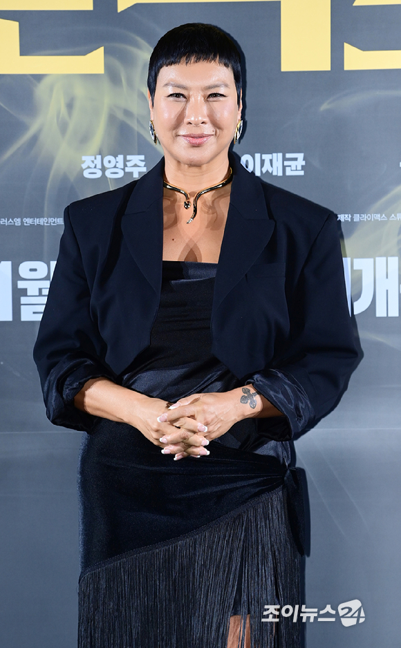 배우 정영주가 16일 오후 서울 강남구 삼성동 코엑스 메가박스에서 열린 영화 '프로젝트 Y'(감독 이환) 제작보고회에 참석하고 있다. [사진=정소희 기자]