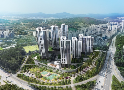 청주 홍골 민간임대아파트 예상 조감도. [사진=BS한양]