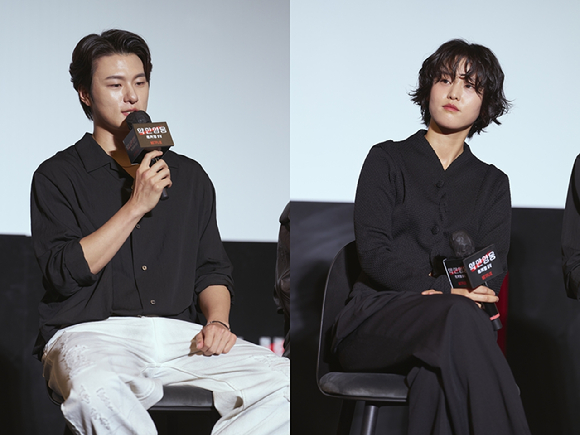 배우 박지훈이 '약한영웅 홈커밍 GV'에 참석해 팬들을 만나고 있다. [사진=넷플릭스]