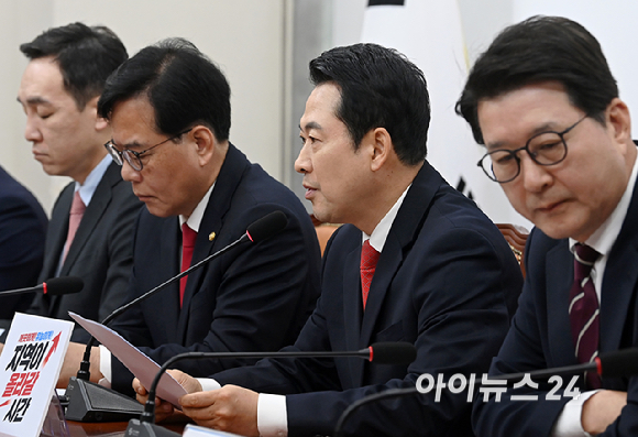 장동혁 국민의힘 대표가 11일 서울 여의도 국회에서 열린 최고위원회의에서 발언하고 있다. [사진=곽영래 기자]