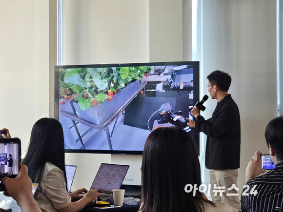 최준기 대동에이아이랩 대표가 17일 서울 서초구 대동 서울사무소에서 열린 미디어 간담회에서 발언하고 있다. [사진=최란 기자]