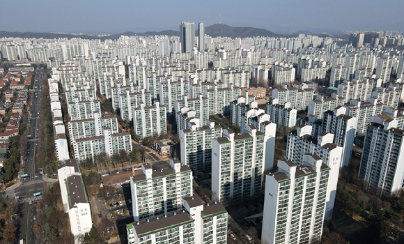 경기도 고양시 일산 신도시 일대 아파트 단지가 보이고 있다. [사진=뉴시스]