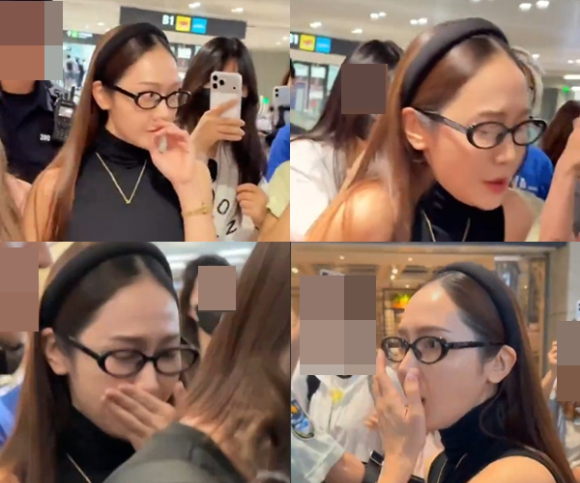 제시카 중국 공항 영상. [사진=SNS]