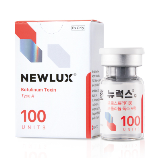뉴메코가 개발한 보툼리눔톡신 제제 '뉴럭스' 100단위 제품. [사진=메디톡스 제공]
