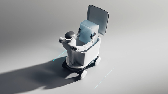 팔과 바퀴, 모둘형 적재함 조합의 휴머노이드형 서비스 로봇 '빌리' 티저 [사진=뉴빌리티]