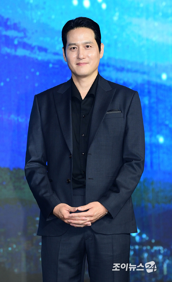 배우 박해준이 2일 오전 서울 종로구 포시즌스 호텔에서 진행된 디즈니 플러스 오리지널 시리즈 '북극성' 제작발표회에 참석하고 있다. [사진=정소희 기자]