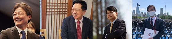 유승민 전 의원, 김기현 의원, 윤상현 의원, 조경태 의원(왼쪽부터) [사진=각 페이스북 갈무리]
