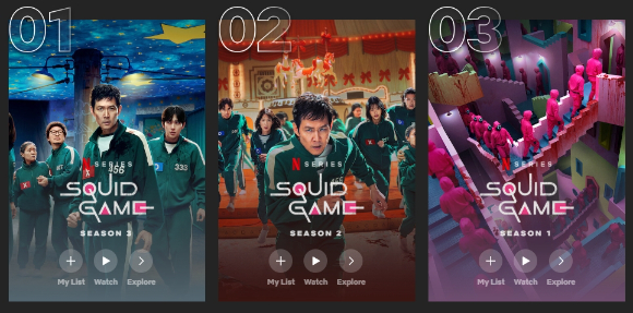 '오징어 게임' 시즌3가 전 세계 1위를 기록한 가운데, 시즌2와 시즌1도 역주행을 일으켰다. [사진=넷플릭스]