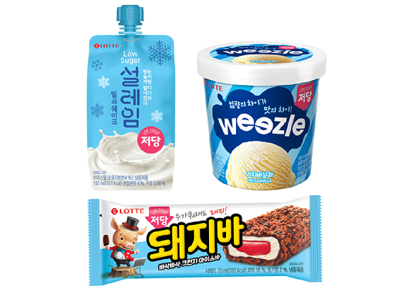 돼지바·설레임·위즐 저당 신제품 [사진=롯데웰푸드 제공]