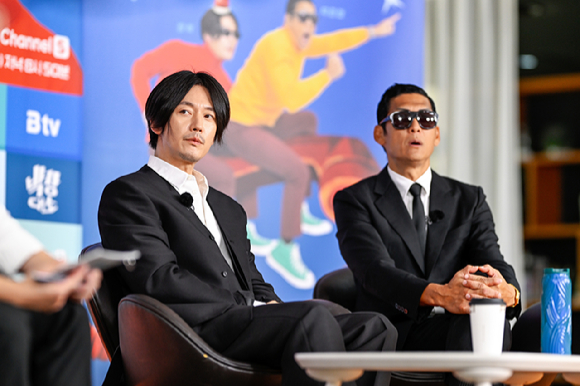 '박장대소' 제작발표회에 참석한 장혁과 박준형 [사진=채널S]