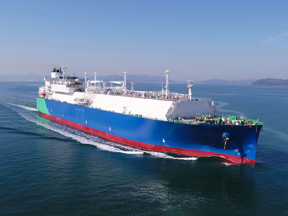 삼성중공업이 건조한 LNG운반선. [사진=삼성중공업]