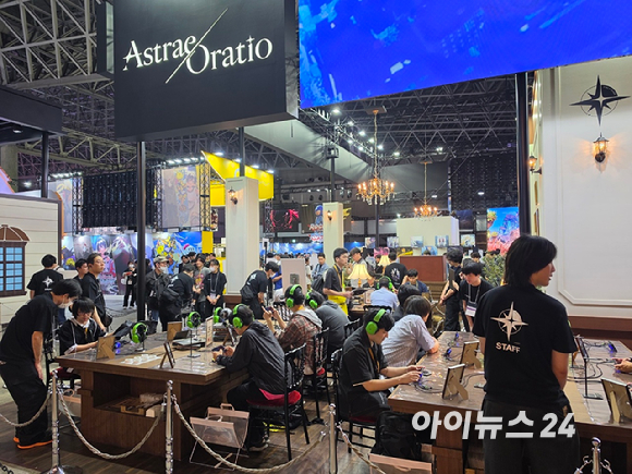 17일 일본 지바현 마쿠하리 멧세에서 열린 '도쿄게임쇼 2026'에 마련된 넥슨게임즈 '파레이돌리아' 부스 전경. [사진=곽민구 기자]