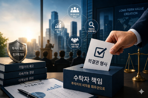 자산운용사들이 주주총회 의결권 행사 내역 공시를 통해 수탁자 책임 의무를 이행하고 있다. [사진=챗GPT]