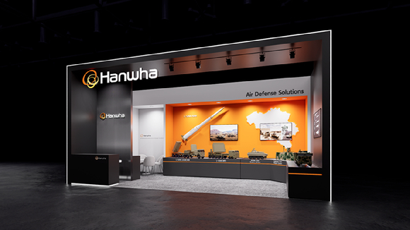 오는 12일부터 벨기에 브뤼셀에서 열리는 방산전시회 'BEDEX 2026' 한화 부스 조감도. [사진=한화에어로스페이스]