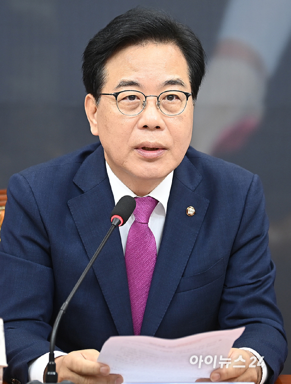 송언석 국민의힘 비상대책위원장 겸 원내대표가 28일 오전 서울 여의도 국회에서 열린 비상대책위원회의에서 발언하고 있다. [사진=곽영래 기자]