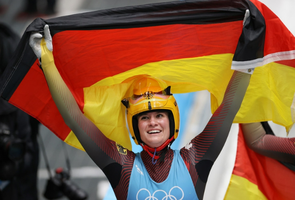 올림픽 3회 연속 2관왕에 빛나는 독일의 '루지 여제' 나칼리 가이젠베르거. [사진=뉴시스]