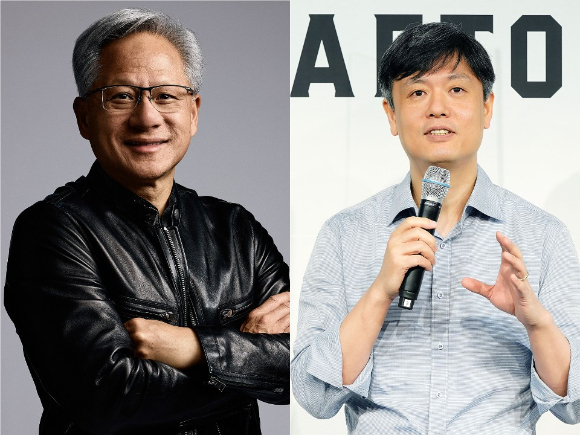 젠슨 황 엔비디아 CEO(왼쪽), 장병규 크래프톤 의장(오른쪽) [사진=엔비디아, 크래프톤]