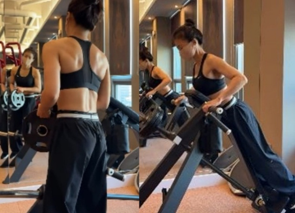 '싱글맘' 이시영, 출산 5개월차 몸이 이 정도? 성난 등근육·팔근육 '깜짝'