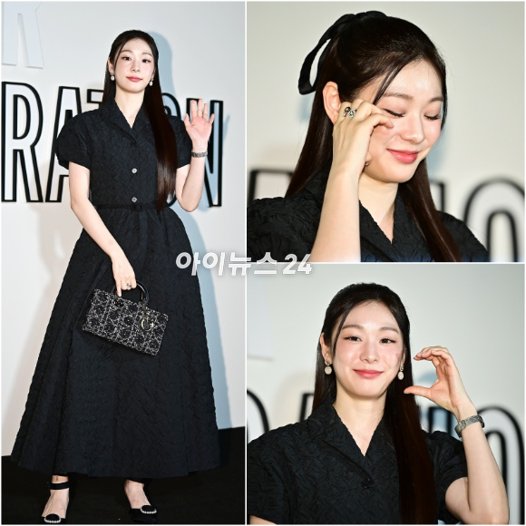 김연아가 1일 오후 서울 성수동 컨셉 스토어에서 열린 Lady Dior Celebeation 전시회에서 포토타임을 갖고 있다. [사진=곽영래 기자]