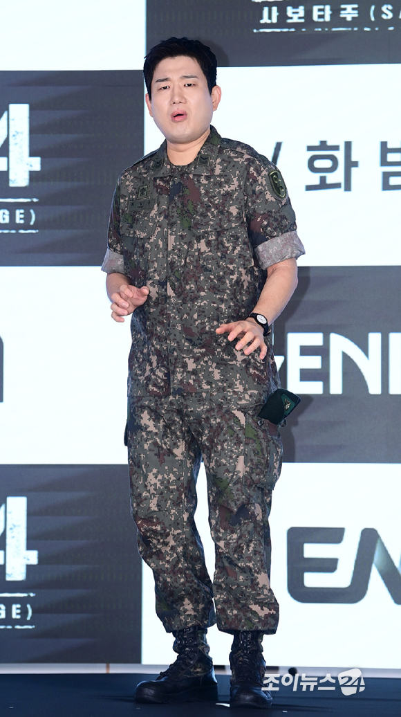 배우 남태우가 24일 오후 서울 구로구 신도림동 더세인트에서 열린 ENA 새 월화드라마 '신병4 : 사보타주' 제작발표회에 참석하고 있다. [사진=정소희 기자]