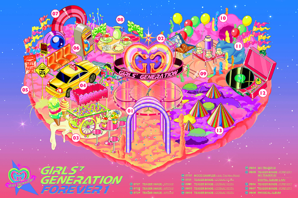 소녀시대 컴백 스케줄 포스터 [사진=SM엔터테인먼트]