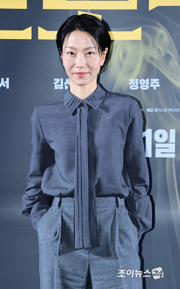 배우 김신록이 16일 오후 서울 강남구 삼성동 코엑스 메가박스에서 열린 영화 '프로젝트 Y'(감독 이환) 제작보고회에 참석하고 있다. [사진=정소희 기자]