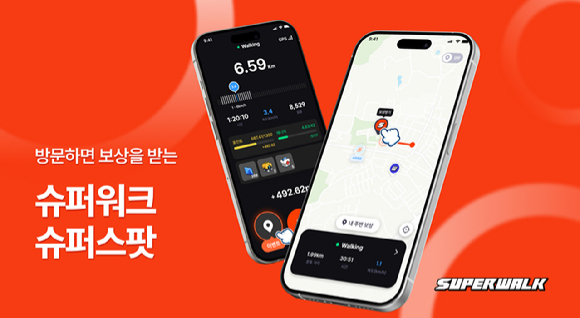 &apos;걸으면 보상&apos; 슈퍼워크, 장소 방문으로도 리워드 주는 &apos;슈퍼 스팟&apos; 출시
