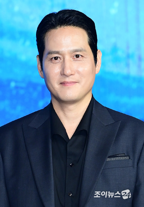 배우 박해준이 2일 오전 서울 종로구 포시즌스 호텔에서 진행된 디즈니 플러스 오리지널 시리즈 '북극성' 제작발표회에 참석하고 있다. [사진=정소희 기자]