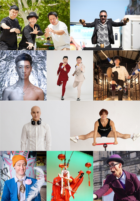 '부산국제코미디페스티벌'의 '코미디 스트리트'에 참여하는 10개팀. [사진=부산국제코미디페스티벌 조직위원회]