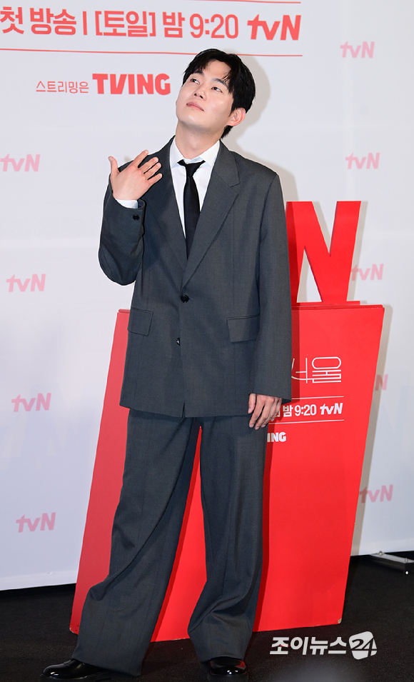 배우 류경수가 21일 오후 서울 영등포구 CGV 영등포에서 열린 tvN '미지의 서울' 제작발표회에서 참석하고 있다. [사진=정소희 기자]