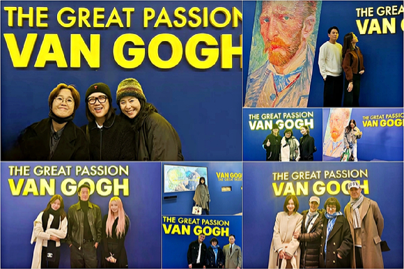 '불멸의 화가 반 고흐 VAN GOGH THE GREAT PASSION' 특별전시회 [사진=김숙, 노희영, 문정희, 박지윤, 송진우, 이요원, 차예련 인스타그램]