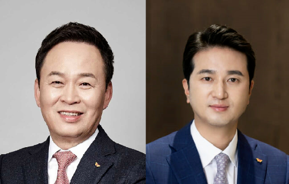 왼쪽부터 장용호 SK이노베이션 총괄사장, 추형욱 SK이노베이션E&S 사장 [사진=SK이노베이션]