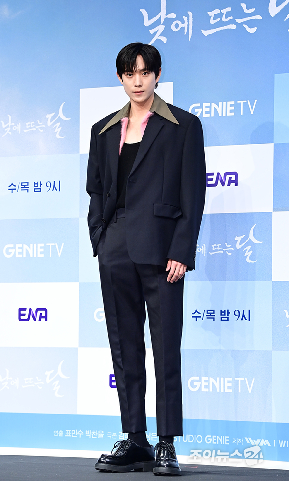 배우 김영대가 1일 오후 서울 구로구 신도림동 더세인트에서 열린 ENA 새 수목드라마 '낮에 뜨는 달' 제작발표회에 참석하고 있다. [사진=정소희 기자]