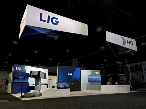 'Sea Air Space 2026' 전시장에 마련된 LIG D&A 부스 전경. [사진=LIG D&A]