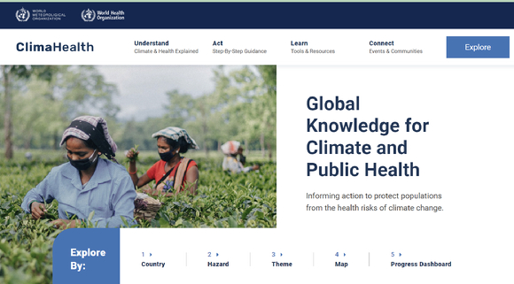 WMO와 WHO가 최근 기후변화와 건강 정보를 제공하는 Climahealth를 오픈했다. [사진=WMO]