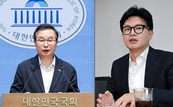 더불어민주당 이건태 의원(왼쪽)과 무소속 한동훈 의원. [사진=연합뉴스]