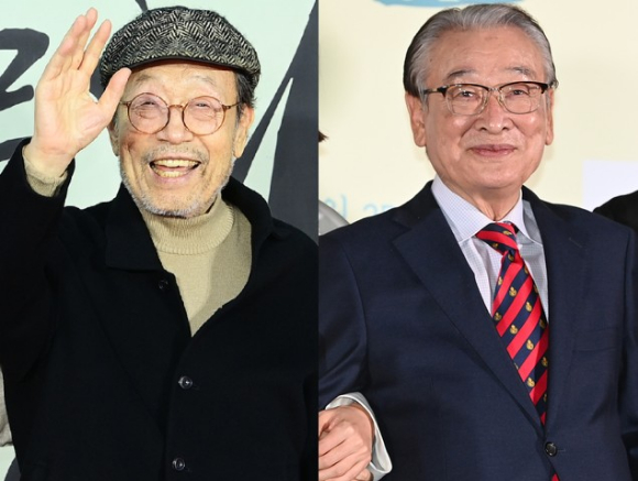 (왼쪽부터) 신구, 이순재 [사진=정소희 기자]