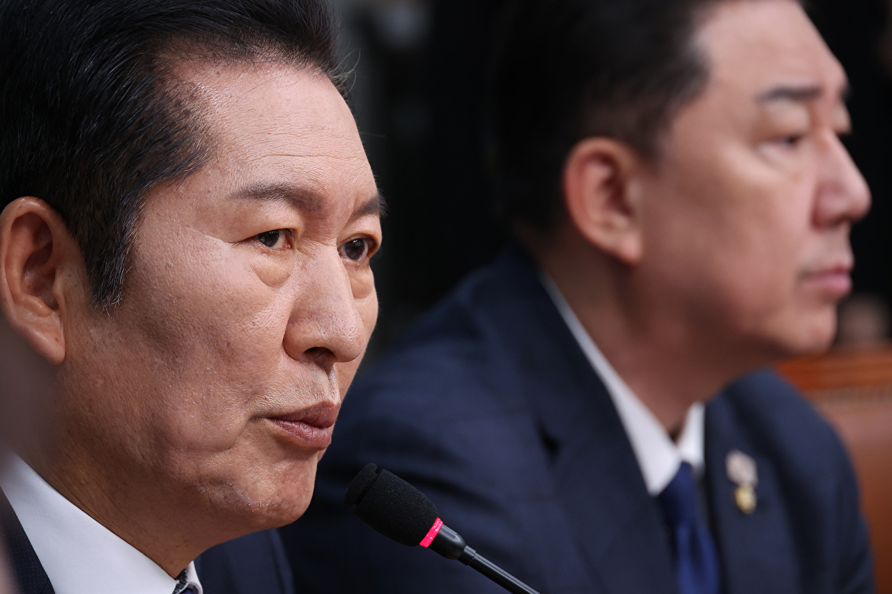 더불어민주당 정청래 대표가 12일 국회에서 열린 최고위원회의에서 발언하고 있다. 2025.11.12 [사진=연합뉴스]