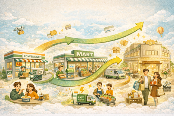 편의점부터 대형마트, 백화점까지 오프라인 유통채널이 가치소비를 지향하는 소비자들에 발맞추며 진화를 거듭하고 있다. 사진은 챗GTP를 통해 생성한 이미지. [사진=챗GPT]