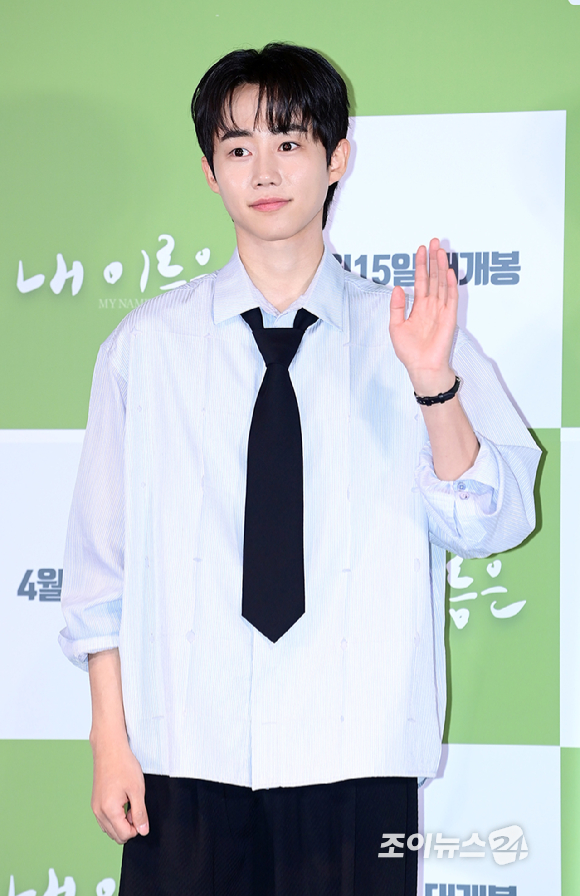 배우 박지빈이 2일 오후 서울 용산구 CGV 용산아이파크몰에서 열린 영화 '내 이름은'(감독 정지영) 언론시사회에 참석하고 있다. [사진=정소희 기자]