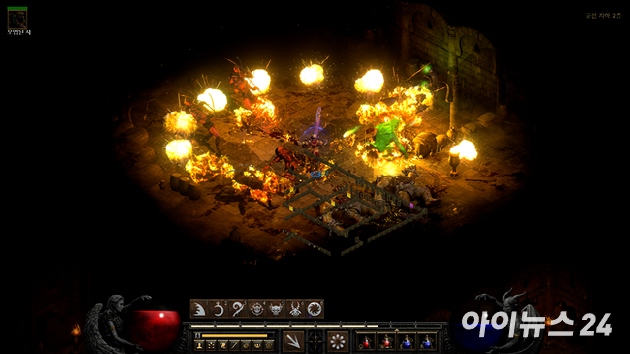  악마술사의 군림' 게임 플레이 화면. [사진=박정민 기자]