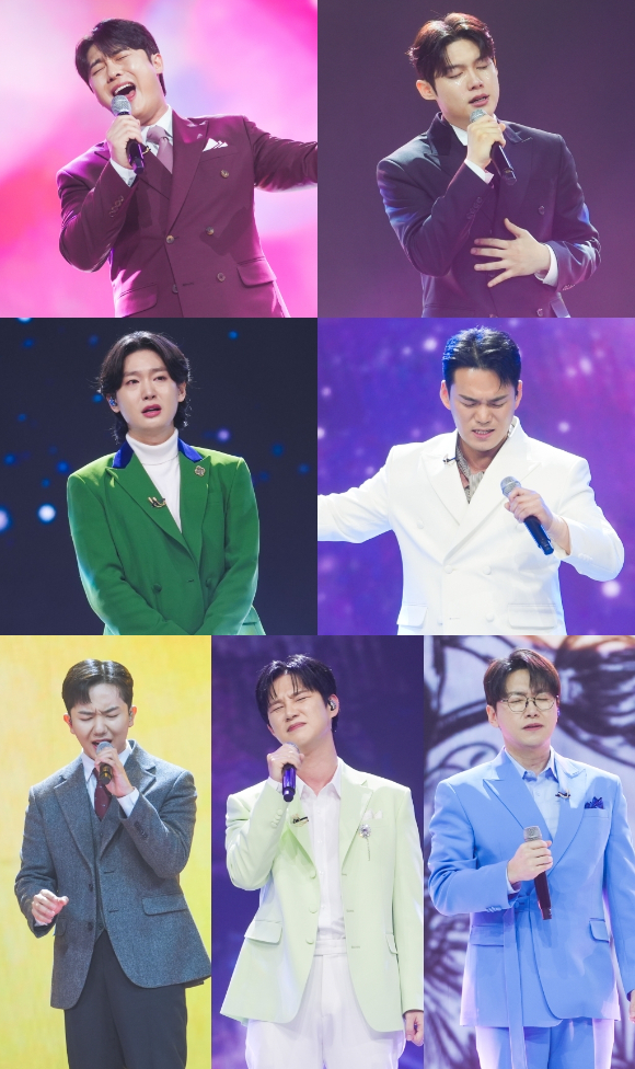 '미스터트롯3' TOP7 손빈아, 최재명, 김용빈, 천록담, 남승민, 추혁진, 춘길 [사진=TV조선]