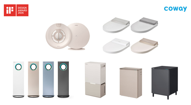 코웨이 'iF 디자인 어워드 2026' 주요 수상작. [사진=코웨이]