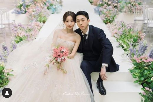 슬리피 웨딩화보가 공개됐다. [사진=스튜디오 더 블룸 인스타그램]