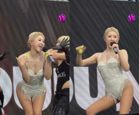 서인영, 지방흡입까지 했다더니...'탈색+파격 보디수트' 워터밤 찢었다 '감격 눈물까지'