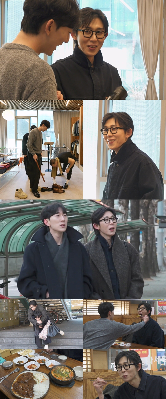 '나 혼자 산다' 코드쿤스트가 결혼하는 동생을 위해 구두 선물을 하고 있다. [사진=MBC]