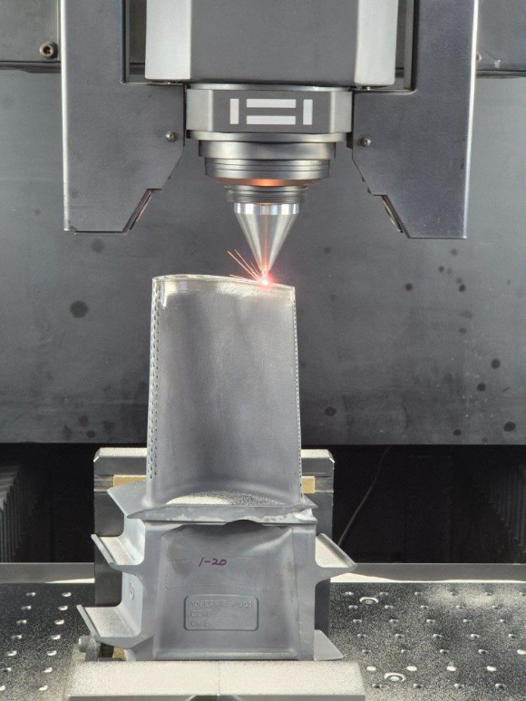 3D 프린팅을 활용한 가스터빈 1단 버킷 재생수리가 진행되고 있다. [사진=한화파워시스템]