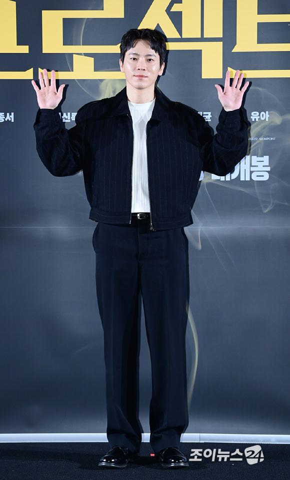 배우 이재균이 16일 오후 서울 강남구 삼성동 코엑스 메가박스에서 열린 영화 '프로젝트 Y'(감독 이환) 제작보고회에 참석하고 있다. [사진=정소희 기자]