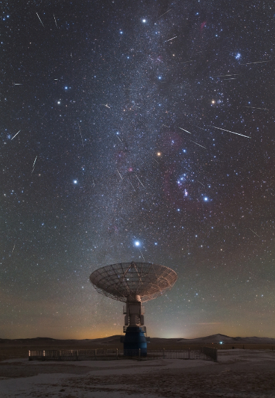 2017년 12월 15일 찍은 쌍둥이자리 유성우. [사진=NASA/Yin Hao]