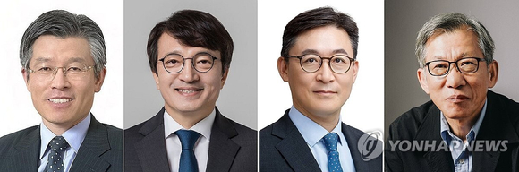 왼쪽부터 최동석, 김의겸, 권대영, 유홍준. [사진=연합뉴스]